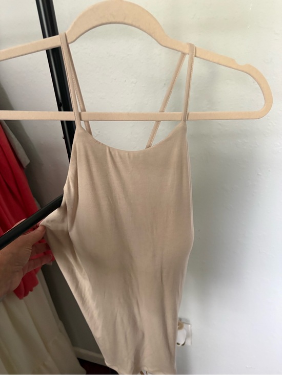 OGL Tops - OGL Neutral Beige Spaghetti-Strap Tank